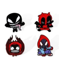 SpiderMan x Venom x Deadpool 'Set of 4 Chibi' Enamel Pin