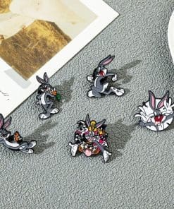 Alternative view of Looney Tunes 'Set of 5 Bugs Bunny' Enamel Pin