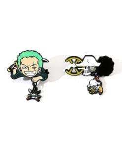 One piece 'Set of 2 Zoro | Brook Pirate Charm' Enamel Pin
