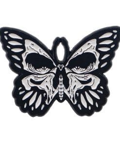 Butterfly Skull Head Enamel Pin