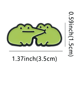 Couple Frog 'Love Kisss' Enamel Pin