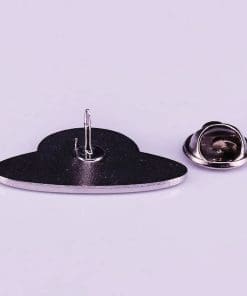 Alternative view of Otter Spaceship Enamel Pin