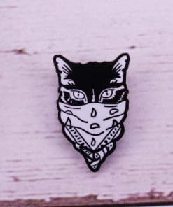 Cat Bandit 'Gothic Gangster' Enamel Pin