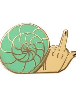 Alternative view of Snail You Enamel Pin