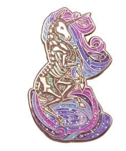 Sacred Unicorn 'Pegasus Skeleton' Enamel Pin