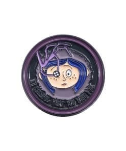 Coraline 'Be Grateful What You Wish For' Enamel Pin