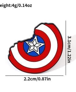 Captain America 'Set of 2 Another War' Enamel Pin - Image 4