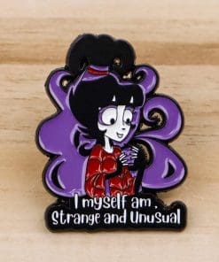 Alternative view of Beetlejuice 'Lydia | I Myself Am Strange and Unusual' Enamel Pin