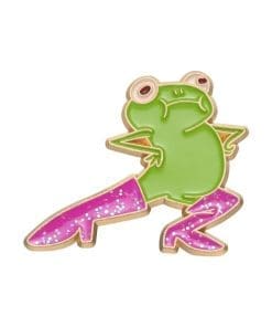 Cool Frog 'Glittery Boots' Enamel Pin