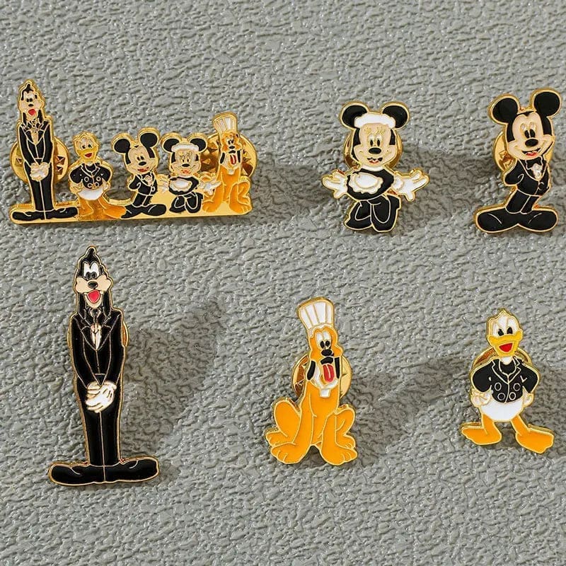 Mickey Mouse and Friends 'Set of 6 Hotelier' Enamel Pin - Image 4