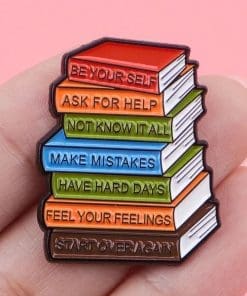 Alternative view of Book Lovers 'Be Yourself' Enamel Pin