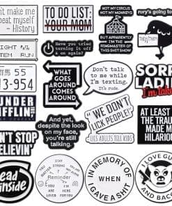 Alternative view of Funny Thoughts ‘I Whisper Wtf To Myself At Least 20 Times A Day’ Enamel Pin