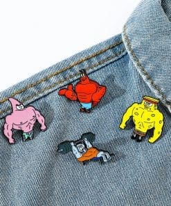Alternative view of SpongeBob SquarePants ‘Set of 4 Muscle Man’ Enamel Pin