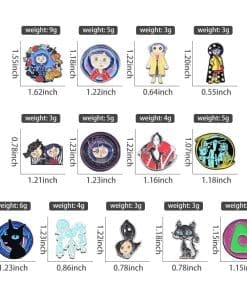 Alternative view of Coraline 'the Unknown Cat' Enamel Pin