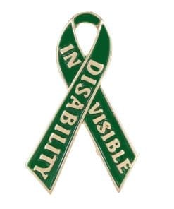 Green Ribbon 'Invisible Disability' Enamel Pin