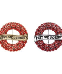 Red Flowers 'Lest We Forget' Enamel Pin