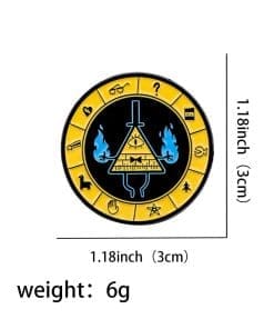 Gravity Falls ‘Bill Cipher | Fire Wheel’ Enamel Pin - Image 4