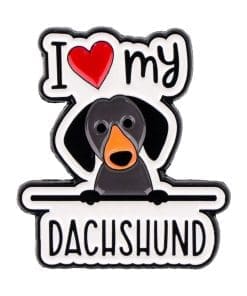 I Love Dog ' My Dachshund' Enamel Pin