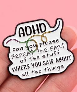 Alternative view of Mental Health 'Set of 2 ADHD Awareness' Enamel Pin