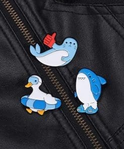 Blue Marine 'Funny Shark' Enamel Pin - Image 3