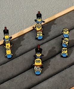 Alternative view of Minions 'Set of 4 Funny Stacking' Enamel Pin
