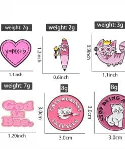 Alternative view of Funny Pink 'Stop Being A Pussy Cat' Enamel Pin