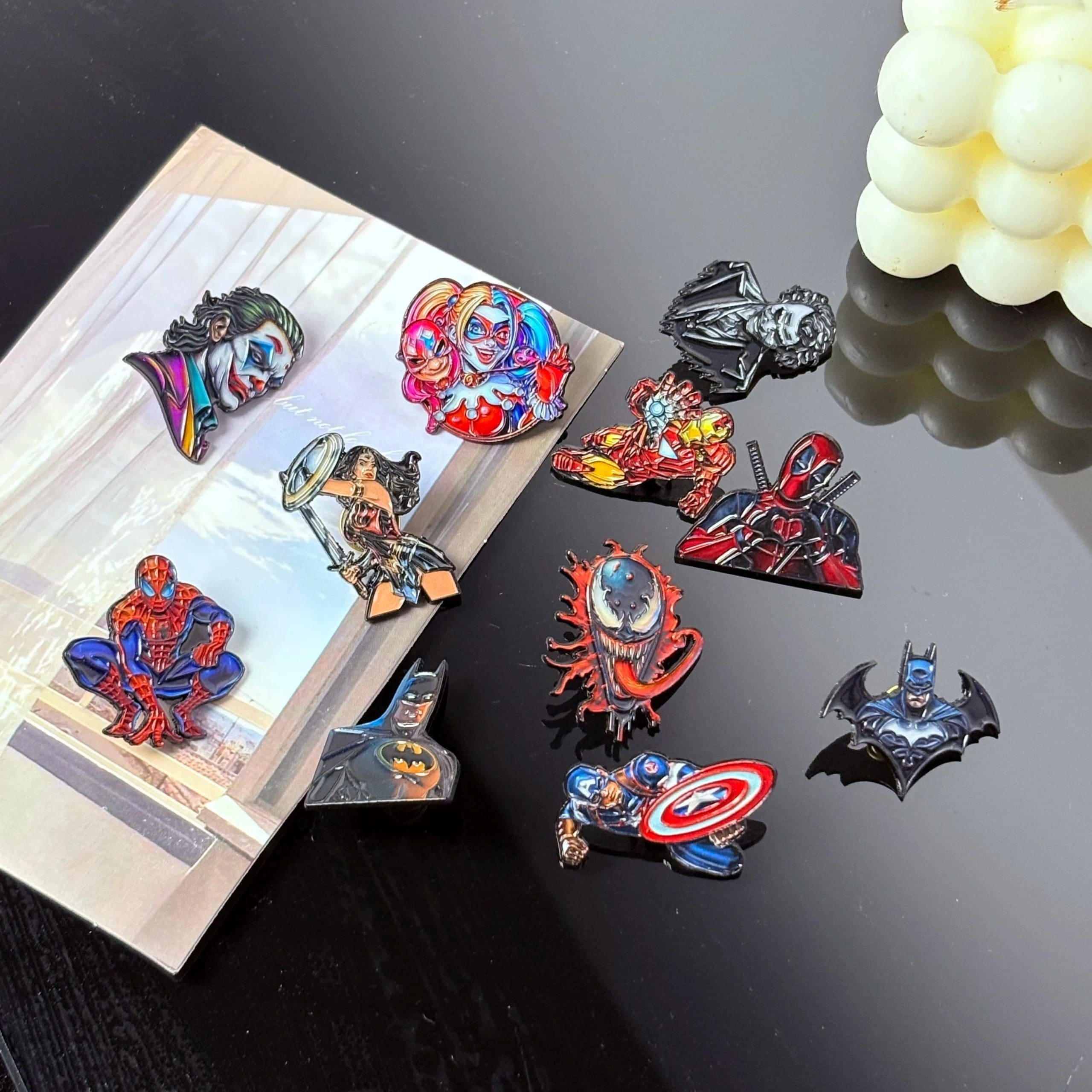 Comic Villains 'Set of 3 Joker and Harley' Enamel Pin - Image 2
