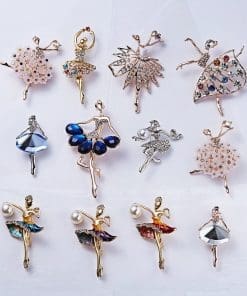 Alternative view of Ballerina Crystal 'Luxurious Space' Enamel Pin