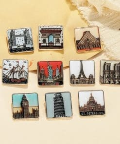 Alternative view of Vintage Landmark 'Big Ben London' Enamel Pin