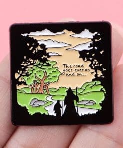 Alternative view of Lord of the Rings 'This Road Goes Ever On and On' Enamel Pin