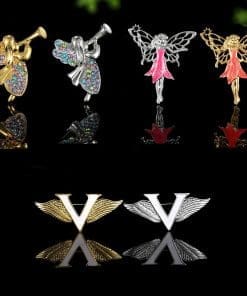 Colorful Crystal Butterfly Fairy Enamel Pin - Image 5