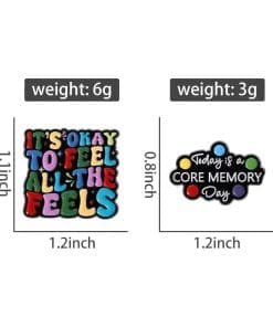 Colorful Text 'Set of 2 Inspirational Quotes' Enamel Pin - Image 4