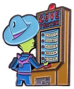Cool Cosmic Cowboy 'Love Tester' Enamel Pin