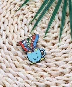 Alternative view of Great Ideas Come After Coffee Enamel Pin