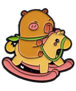 Capybara 'Rocking Horse Ride' Enamel Pin - Image 6