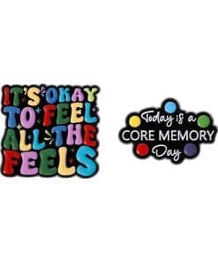 Colorful Text 'Set of 2 Inspirational Quotes' Enamel Pin