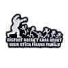 Bigfoot Doesn't Care About Your Stick Figure Family Enamel Pin