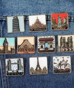 Alternative view of Vintage Landmark 'Cathedrale Notre-Dame de Paris' Enamel Pin