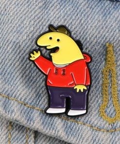 Alternative view of Smiling Friends 'Charlie Dompler' Enamel Pin