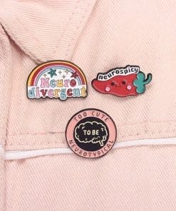 Alternative view of Mental Health 'Set of 3 Neuro Sanity' Enamel Pin