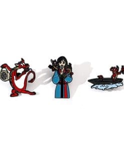 Mulan 'Set of 3 Mulan and Mushu' Enamel Pin