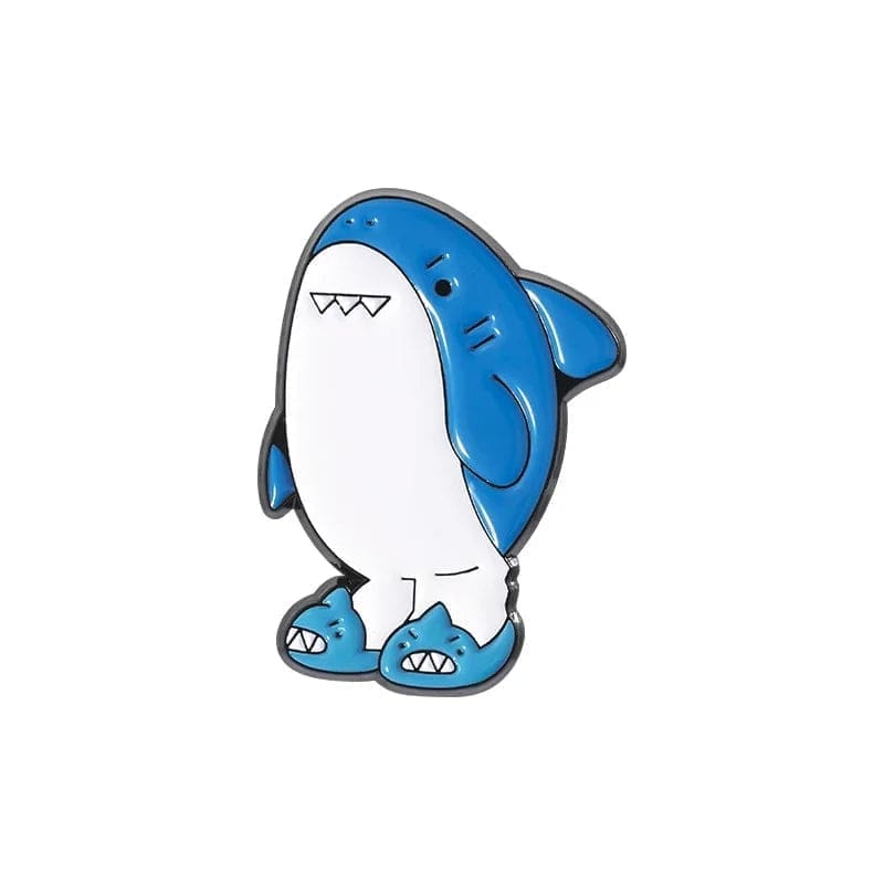 Blue Marine 'Funny Shark' Enamel Pin