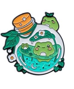 Frog 'Little Jar Parenting Lilies' Enamel Pin