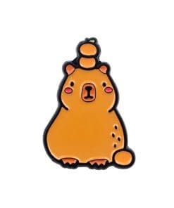 Capybara 'Orange on Top' Enamel Pin