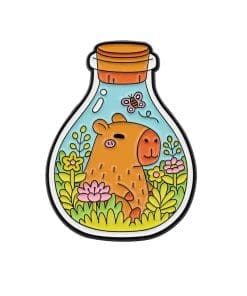 Capybara 'Garden Bottle' Enamel Pin