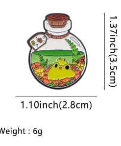 Alternative view of Frog 'Little Jar Parenting Pebbles' Enamel Pin