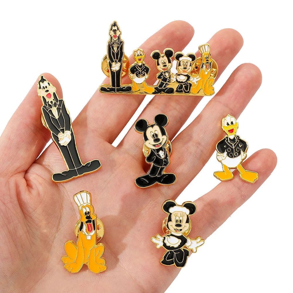 Mickey Mouse and Friends 'Set of 6 Hotelier' Enamel Pin - Image 2