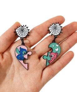 Alternative view of Lilo and Stitch ‘Stitch and Angel |Set of 2 Puzzle  Lovers’ Enamel Pin