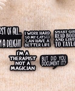 Alternative view of I'm A Therapist Not A Magician Enamel Pin