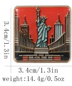 Alternative view of Vintage Landmark 'Statue of Liberty New York' Enamel Pin